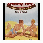 Vintage Summer Sunscreen Advertisement Medium Glasses Cloth (2-Side) Back