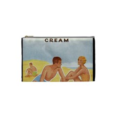 Vintage Summer Sunscreen Advertisement Cosmetic Bag (small)  by yoursparklingshop