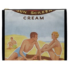 Vintage Summer Sunscreen Advertisement Cosmetic Bag (xxxl)  by yoursparklingshop