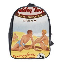 Vintage Summer Sunscreen Advertisement School Bags (xl)  by yoursparklingshop