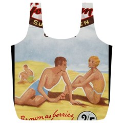 Vintage Summer Sunscreen Advertisement Full Print Recycle Bags (l)  by yoursparklingshop