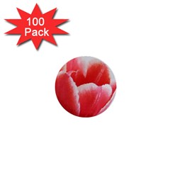Tulip Red Watercolor Painting 1  Mini Buttons (100 Pack)  by picsaspassion