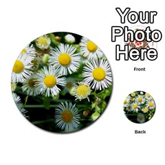 White Summer Flowers Oil Painting Art Multi-purpose Cards (round) 