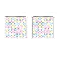 Colorful Honeycomb - Diamond Pattern Cufflinks (square) by picsaspassion