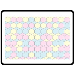 Colorful Honeycomb - Diamond Pattern Fleece Blanket (large)  by picsaspassion