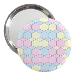 Colorful Honeycomb - Diamond Pattern 3  Handbag Mirrors by picsaspassion