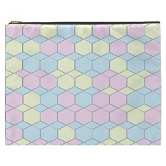 Colorful Honeycomb - Diamond Pattern Cosmetic Bag (xxxl)  by picsaspassion