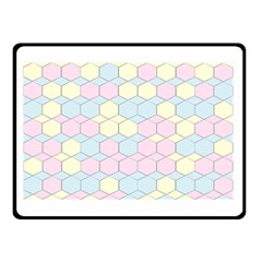 Colorful Honeycomb - Diamond Pattern Double Sided Fleece Blanket (small)  by picsaspassion