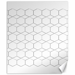  Honeycomb - Diamond Black And White Pattern Canvas 8  X 10  by picsaspassion