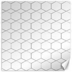  Honeycomb - Diamond Black And White Pattern Canvas 16  X 16   by picsaspassion