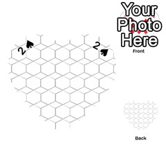  Honeycomb - Diamond Black And White Pattern Playing Cards 54 (heart) 