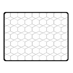  Honeycomb - Diamond Black And White Pattern Double Sided Fleece Blanket (small)  by picsaspassion