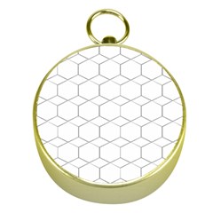  Honeycomb - Diamond Black And White Pattern Gold Compasses