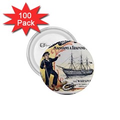 Vintage Advertisement British Navy Marine Typography 1 75  Buttons (100 Pack)  by yoursparklingshop