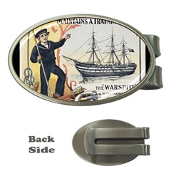 Vintage Advertisement British Navy Marine Typography Money Clips (oval)  by yoursparklingshop