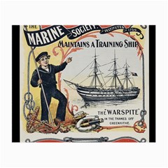 Vintage Advertisement British Navy Marine Typography Small Glasses Cloth by yoursparklingshop