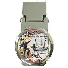 Vintage Advertisement British Navy Marine Typography Money Clip Watches by yoursparklingshop