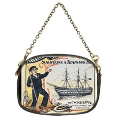 Vintage Advertisement British Navy Marine Typography Chain Purses (one Side)  by yoursparklingshop