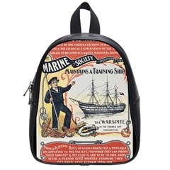 Vintage Advertisement British Navy Marine Typography School Bags (small)  by yoursparklingshop