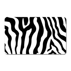 Zebra Horse Skin Pattern Black And White Magnet (rectangular)