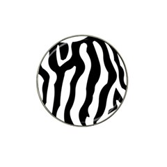 Zebra Horse Skin Pattern Black And White Hat Clip Ball Marker (10 Pack) by picsaspassion