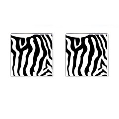 Zebra Horse Skin Pattern Black And White Cufflinks (square) by picsaspassion