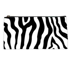 Zebra Horse Skin Pattern Black And White Pencil Cases by picsaspassion