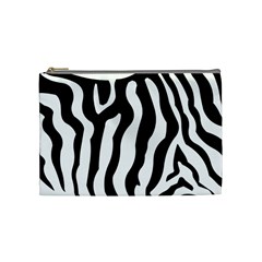 Zebra Horse Skin Pattern Black And White Cosmetic Bag (medium) 