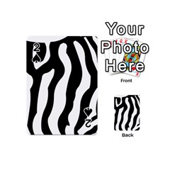 Zebra Horse Skin Pattern Black And White Playing Cards 54 (mini)  by picsaspassion