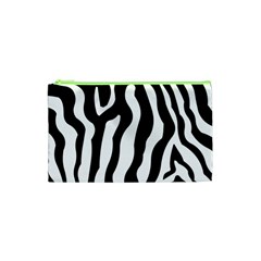 Zebra Horse Skin Pattern Black And White Cosmetic Bag (xs) by picsaspassion