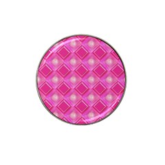 Pink Sweet Number 16 Diamonds Geometric Pattern Hat Clip Ball Marker by yoursparklingshop