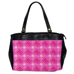 Pink Sweet Number 16 Diamonds Geometric Pattern Office Handbags (2 Sides)  by yoursparklingshop