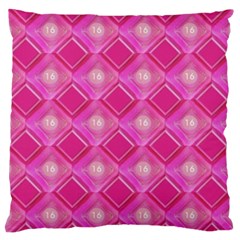 Pink Sweet Number 16 Diamonds Geometric Pattern Standard Flano Cushion Case (one Side) by yoursparklingshop