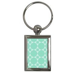 Mint Color Star - Triangle Pattern Key Chains (rectangle)  by picsaspassion