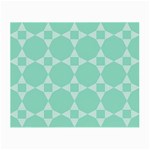 Mint color star - triangle pattern Small Glasses Cloth (2-Side) Back