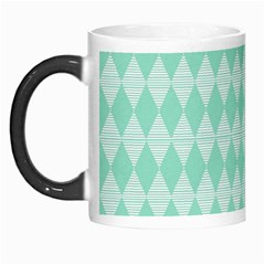 Mint Color Diamond Shape Pattern Morph Mugs