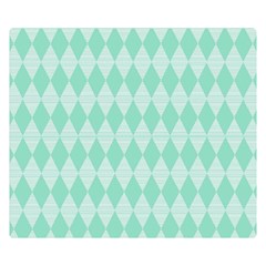 Mint Color Diamond Shape Pattern Double Sided Flano Blanket (small)  by picsaspassion