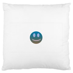 Smiley Large Flano Cushion Case (two Sides)