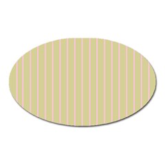 Summer Sand Color Pink Stripes Oval Magnet by picsaspassion