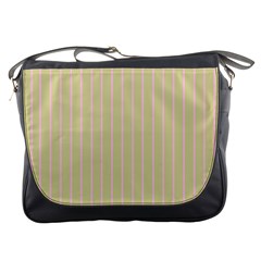 Summer Sand Color Pink Stripes Messenger Bags by picsaspassion