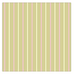 Summer Sand Color Pink And Yellow Stripes Large Satin Scarf (square)