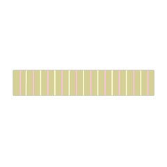 Summer Sand Color Pink And Yellow Stripes Flano Scarf (mini)