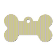 Summer Sand Color Lilac Stripes Dog Tag Bone (two Sides) by picsaspassion
