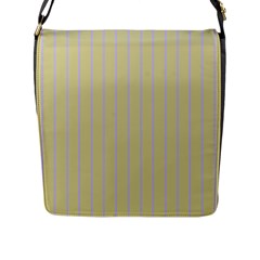 Summer Sand Color Lilac Stripes Flap Messenger Bag (l) 