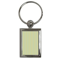 Summer Sand Color Blue Stripes Pattern Key Chains (rectangle)  by picsaspassion