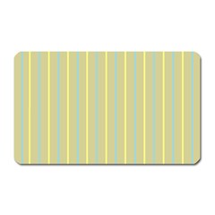 Summer Sand Color Blue And Yellow Stripes Pattern Magnet (rectangular)