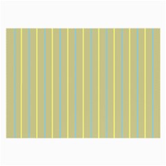 Summer Sand Color Blue And Yellow Stripes Pattern Large Glasses Cloth by picsaspassion