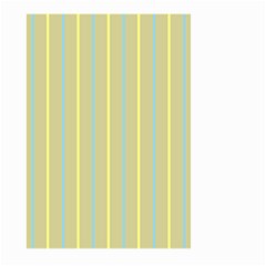Summer Sand Color Blue And Yellow Stripes Pattern Large Garden Flag (two Sides) by picsaspassion