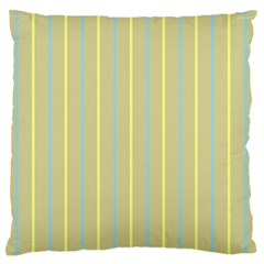 Summer Sand Color Blue And Yellow Stripes Pattern Standard Flano Cushion Case (two Sides)