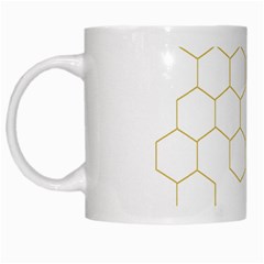 Honeycomb Pattern Graphic Design White Mug by picsaspassion